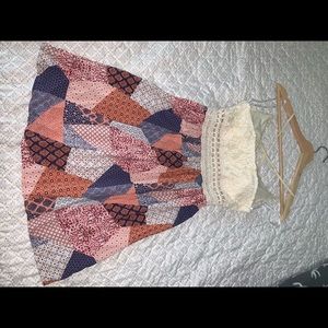 Colorful Dress with Top Lace